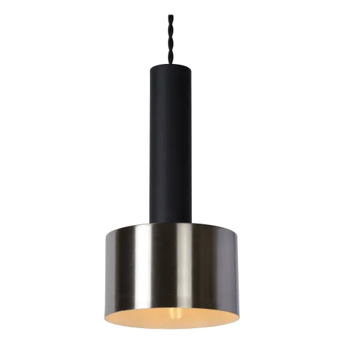 Светильник подвесной Teun 45471/04/30 Lucide никель 4 лампы, основание чёрное в стиле винтаж  фото 4